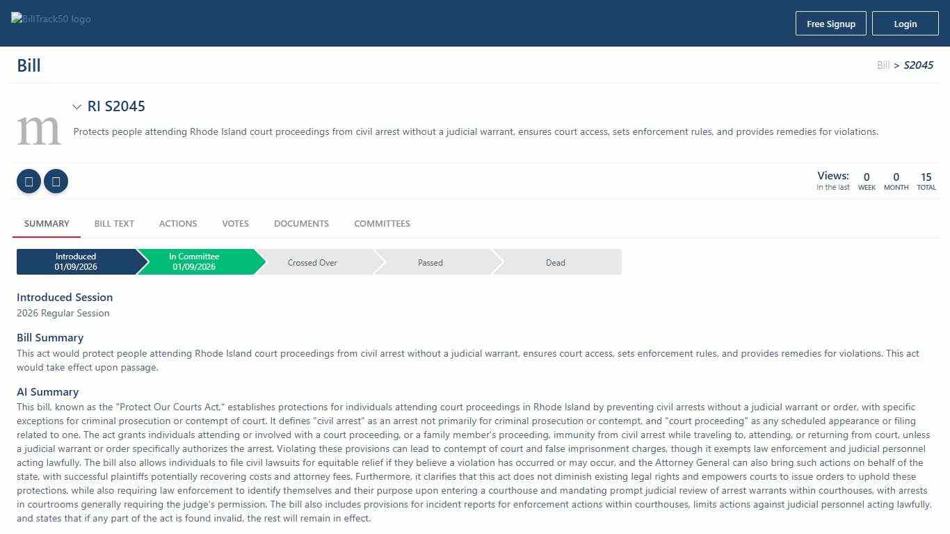 RI S2045 BillTrack50